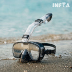 인피아 스노쿨링마스크 스노클링 세트 듀얼 글라스 : 인피아
