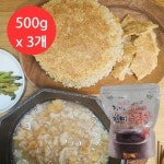 정가네 누룽지 전통 가마솥 현미 누룽지 우리쌀 100% 500g, 3개 : 건강생활연구소