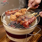 라운드 스테인레스 스틸 바베큐 그물 메쉬 창살 그리드 캠핑 피크닉 음식 랙 그릴 주방 도구 액세서리 24 cm 26cm : 베이톤