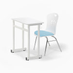 W600 일반형 두줄다리 학원 책상 의자 세트 S0330 : 하이솔로몬가구