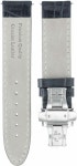 Ewatchparts 시계줄 가죽 블랙 22mm 몽블랑 타임워커 : 유로포스트