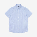 체크 패턴 반팔 셔츠 FKBAD5354 B : 신원아울렛