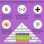 리프 퀼팅 템플릿과 스텐실을 사용한 클리어리 퍼펙트 슬롯 트리머 하프 스퀘어 : 바다건너쇼핑몰