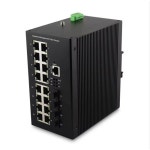 산업용 16포트 802.3at PoE 기가비트 L2 L3 관리형 DIN 레일 4 X 10Gb SFP 이더넷 PoE 스위치 : 이룸종합상사32