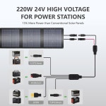 220W 접이식 태양광 패널 양면 단결정 발전소 25 9VOC RV 캠핑 가방용 : 드래곤프로젝트