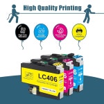 Compatible LC406 Ink Cartridges Color Replacement for Brother Cartridge LC406XL MFC J4335DW XL J6555 : 매그너스