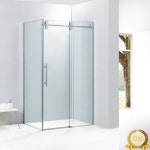 KMRY 고급형 직사각형 프레임리스 슬라이딩 샤워 도어 캐빈 롤러 유리 완벽 인클로저 : 플로워스토어