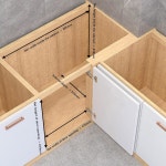 XAWSOP 코너 캐비닛 바구니와 가능한 선반 절약형 솔루션으로 공간 키친 800m 수납 : 미스터포테이토3