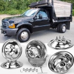 쿠카루스 4PCS 16인치 폴리싱 스테인리스 스틸 닷지 1974 1999 핸드 197 1 17 8Lug 4 Hand Hole for : 드래곤프로젝트