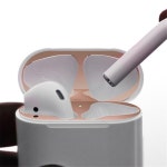 액세서리 스킨 프로텍터 에어팟용 전기 도금 철 부스러기 Airpod Pro 금속 필름 스티커 먼지 가드 : Areutemiseuseu