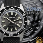 SEESTERN 62MAS 다이버 워치  37mm 케이스 직경 Nh35 자동 기계식 손목시계 방수 발광 휠 레트로 Pr : 플로워스토어