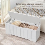 VANKILEY 119 9CM 47인치 보관 상자 엑스트라 라지 119 신발 15 벤치 화이트 19 1인치 거실 있는 나무 벤치 49 1CM 47 출입구용 침실 안전... 