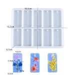 DIY 에폭시 레진 몰드 10개 연결된 사각형 풀 플레이트 작은 펜던트 키체인 실리콘 수제 쥬얼리 : 두룸상사