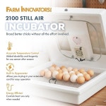 농장 혁신가 2100은 습도계 솔리드 스테이트 회로 대형 시야 2개가 내장된 달걀을 위한 가열식 정공기 인큐베이터 흰색 : 코레비아