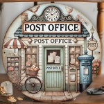 빈티지 우체국 금속 간판 실내실외 사무실 화장실 맨 케이브 상업 장식 비바람에 견디는 복고풍 디자인 1. TYA37523 : 써니타운물40호점