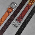 진짜 소가죽 벨트 남성용 천연 빈티지 와이드 롱 J1836 : 선업쇼핑
