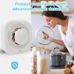 연기 경보기 2팩, 테스트 버튼 및 이온화 경보 화재 버튼이 표시등이 무음 경보기, 감지 1PACK : 해온자