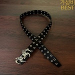 남녀 빈티지 리벳 PU 가죽 펑크 코르셋 여성용 허리띠 코트 웨이스트밴드 드레스 장식 와이드 J1790 : 선업쇼핑