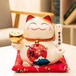 마네키네코 일본 고양이 인형 흔들리는 팔이 행운의 업소용 인치 장식용 MANEKI NEK E : 코지코너샵