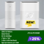 ZTE 5G 실내 CPE MC888 WiFi 6 AX3600 SDX62 듀얼 밴드 무선 공유기 5G NR NSA/SA 4G LTE CAT19 WiFi 공유기 심 카드 모뎀 : 디비로직스