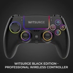 WITSURGE 무선 게임 컨트롤러 블랙 에디션 홀 이펙트 조이스틱 PS5 PC Steam iOS 안드로이드 스위치 RGB용 안티 드리프트 : 먼데이상사