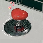 변기레버 변기 부속품 물내림버튼 화이트 화장실 누름 버튼 스위치 매니큐어 하트 욕실 사랑 : 메리타임몰