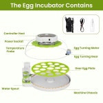 자동 계란 회전 습도 조절 기능이 있는 18 인큐베이터 HD 오리 메추리 농장 과학 실험실 교실 가정용 부화용 내장 캔들러 : 코레비아