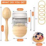 니트 패치 키트 미니 다닝 직조기 에그 직조 도구에는 청바지 양말 및 DIY 원단 수리천 Natural Wood : 고메센스