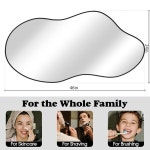 포티조 불규칙 벽 거울 24 46인치 장식용 블랙 모던 비대칭 추상 욕실 침실 거실 현관 20 36black 20 L x 36 W : 모던스케잎