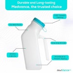 글로우 메드 커넥트 | 메드밴스 - 남성용 소변기 1000ML, 글로우 유출 다크 더 소변기(자동차용), 소변 4 Pack : 해온카