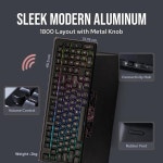 EPOMAKER Galaxy100 QMK/VIA 1800 ANSI 레이아웃 알루미늄 개스킷 유선/BT5.0/2.4Ghz 기계식 게이밍 키보드 배터리 포함... 