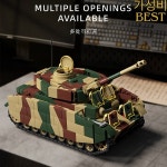새로운 97030 1641피스 MOC 2차 세계대전 독일군 팬저 IV H 조립식 탱크 블록 모델 DIY 장난감 소년용 선물 세트 : 가성비쇼퓡