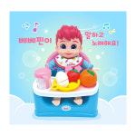 핑크퐁 베베핀 냠냠 이유식 +스티커 세트 아기 돌보기 맘마놀이 유아 역할놀이 장난감 : 새콤달콤토이