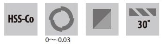 OSG (오에스지) 하이스엔드밀스퀘어 2날 쇼트형 비코트 EDS 4mm×8mm×60mm×8mm 80008 : M2Trading