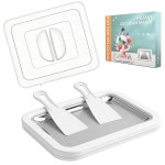 1.2.3상회자판기 | Rolled Ice Cream Maker Tray with Lid and 2 Scrapers, 304 Stainless Steel Roll Pan, 10.2 x 8.3 1.3 In : 황금자판기 열셋