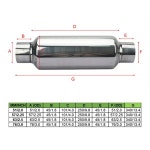 배기 머플러 레조네이터 스테인레스 팁 테일파이프 51MM 63MM 2인치 3인치 : 에이치케이모터스