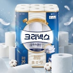 크리넥스 울트라클린 화장지 3겹 30m 30롤 화이트 아쿠아 비데 물에 잘 녹는 휴지 : 청년상사 스토어