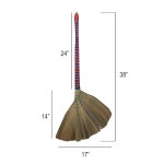 정전기 방지 choi bong co 베트남 3-pc 30.48cm 밀짚 너비, 머리 핸들 빗자루 소프트 101.6cm 수제 전체 컬러 길이 : 퍼플월드몰