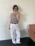 (차콜당일) well 웰로우 드레이프 나시 탑 셔링 여름티셔츠 : 늘품다