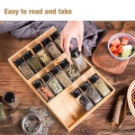 산스노우 3단 대나무 주방 의약품 비타민 관리 캐비닛 홀더 스파이스 서랍 정리함 나무 Drawer Rack (1 Pack) : 비온2상회