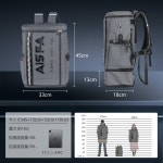 [AISFA] 배낭 남성 배낭 BOX 구조 17 인치 PC 많은 포켓 상하 이층 확장 가능 USB 충전 포트 : SAMURAI-MARKET