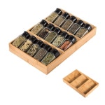 산스노우 3단 대나무 주방 의약품 비타민 관리 캐비닛 홀더 스파이스 서랍 정리함 나무 Drawer Rack (1 Pack) : 비온2상회