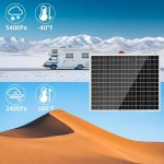 내장된 12V PWM 컨트롤러가 있는 50W 18V 태양광 패널 SAE 연결 케이블 23 고효율 단결정 태양광 패널 - 루프 RV 트레일러 해양 홈 농장... 