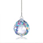 선 캐쳐 수정 크리스탈 프리즘 품위 엄선 투명도가 높은 행잉 샹들리에 윈도우 선 캐쳐용 인테리어용 다면 : weepingplum