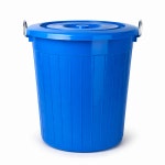 폐의약품수거함 베란다재활용분리수거함 쓰레기분리배출 대용량 원형통 55L 블루 : 액체 원료 화장품 보관