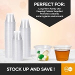 터보 비 1200 팩 1 OZ 의약품, 액체 알약, 플라스틱 의약품 소형 및 일회용 투명 600 pack : 해직다 plus