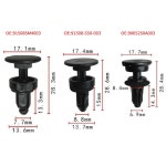10pcs 자동차 카울 패널 클립 푸시 타입 리테이너 패스너 91508SM4003 Honda Accord Civic Acura RL 90652S0A003 : 제임플러스