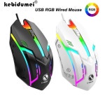 호환상품 USB 유선 마우스 RGB  백라이트 인체공학적 디자인 게임용 PC 데스크탑 노트북용 사무용 Windows iOS : 벨류온
