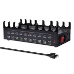 다중 장치용 770W 충전소 듀얼 140W PD PPS 포트가 있는 20포트 USB C 고속 Pro 노트북 태블릿 휴대폰용 멀티 장치 충전 도크 DM-690 : 퍼플j