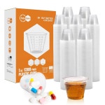 터보 비 1200 팩 1 OZ 의약품, 액체 알약, 플라스틱 의약품 소형 및 일회용 투명 600 pack : 해직다 plus